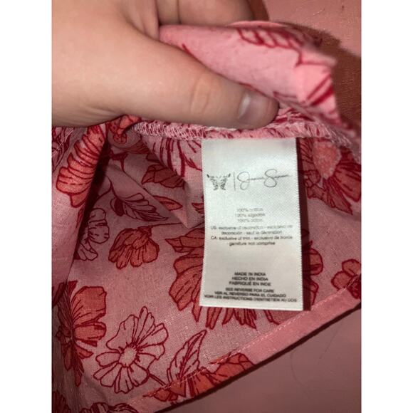 NWT Jessica Simpson Kera Floral Sleeveless Ruffle Top Size Medium - Picture 5 of 7